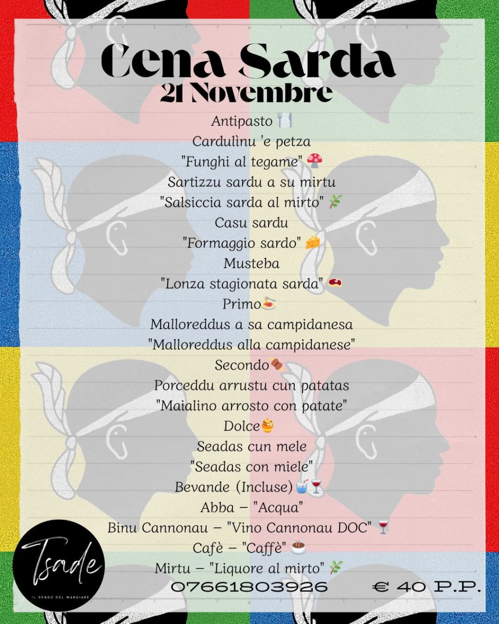 Cena Sarda da Tsade – Un viaggio nei sapori autentici&nbsp;dell’isola